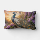 Peacock on the mountain at dawn ランバークッション (裏面)