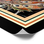 "Peacock on the Terrace"アールデコ16x20 ポスター (角)