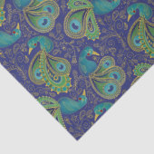 Peacock Paisley Pattern Blue 薄葉紙 (詳細)