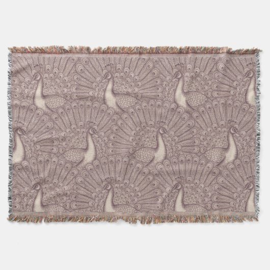 peacock pattern スローブランケット (正面)