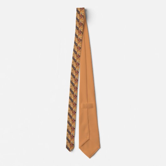 Peacock Pattern Custom Necktie ネクタイ (裏面)