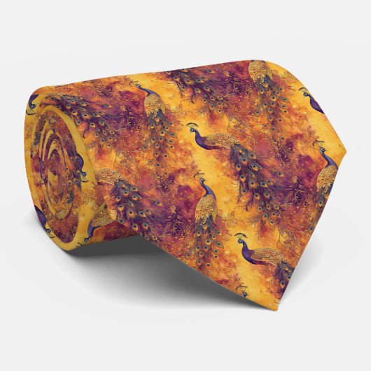 Peacock Pattern Custom Necktie ネクタイ (ロール)