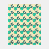 Peacock Pattern Design フリースブランケット (正面)