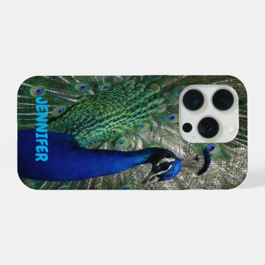 Peacock Personalized iPhone Cell Phone Cover iPhoneケース (裏面横)