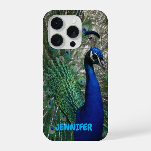 Peacock Personalized iPhone Cell Phone Cover iPhoneケース (裏面)