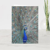 PEACOCK PHOTO HAPPY BIRTHDAY GREETING CARD  カード (裏面)