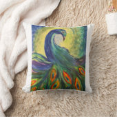 Peacock pillow クッション (ブランケット)