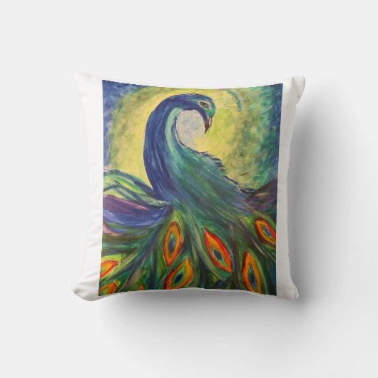 Peacock pillow クッション (正面)