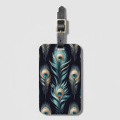 Peacock Plumes ラゲッジタグ (正面縦)