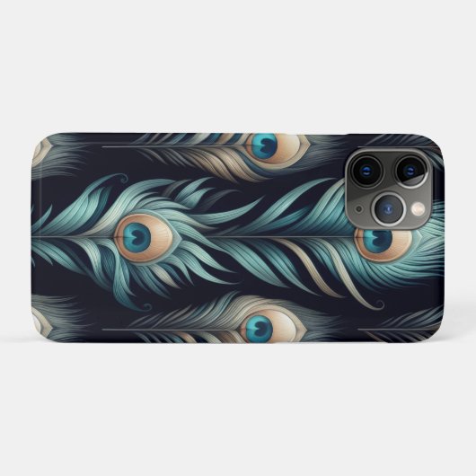 Peacock Plumes Case-Mate iPhoneケース (裏面(横))