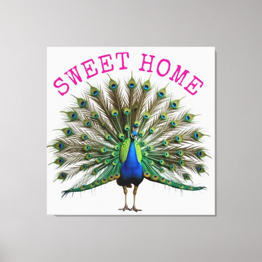 Peacock Premium Wrapped Canvas キャンバスプリント (正面)