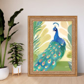 Peacock Princess | Watercolor Animal Nature ポスター