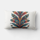 Peacock Printed Throw Pillow ランバークッション (裏面)