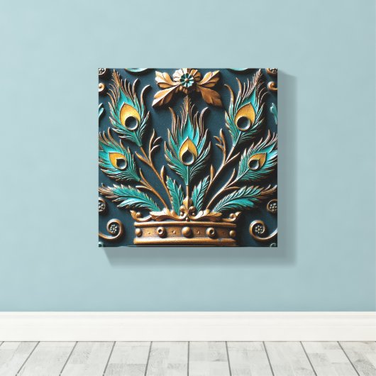 Peacock Queen キャンバスプリント (インサイチュ (ウッドフロア))