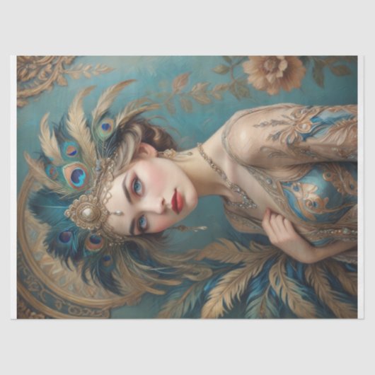 Peacock Queen Decoupage 薄葉紙 (正面)