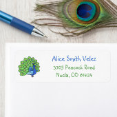 Peacock Return Address Labels ラベル