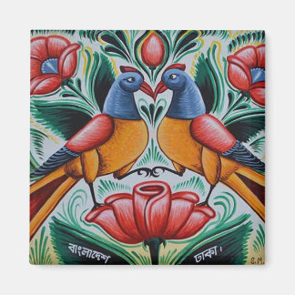 Peacock rickshaw art マグネット