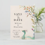 Peacock Save the Date, Wedding Invitation 招待状 (スタンド正面)