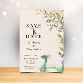 Peacock Save the Date, Wedding Invitation 招待状