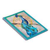 Peacock Shine IS.60:1 border g-t bkgrnd turquoise ノートブック (右側)