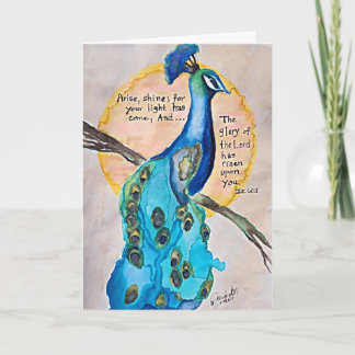 Peacock Shine Isaiah 60v1  カード
