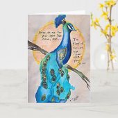 Peacock Shine Isaiah 60v1  カード (黄色い花)