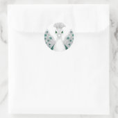 Peacock sticker. A noble and beautiful bird  ラウンドシール (バッグ)