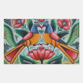 Peacock stickers 長方形シール (正面)