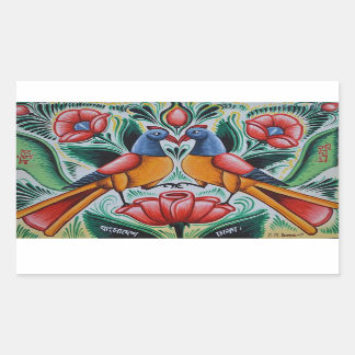 Peacock stickers 長方形シール