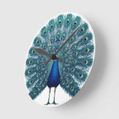 Peacock Wall Clock – Elegant Decorative Timepiece  ラウンド壁時計 (傾斜)