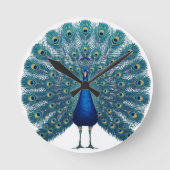Peacock Wall Clock – Elegant Decorative Timepiece  ラウンド壁時計 (正面)