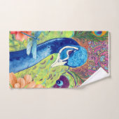 Peacock washcloth ハンドタオル (ハンドタオル)