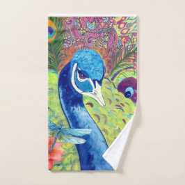 Peacock washcloth ハンドタオル
