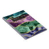 Peacock Watercolour Agate V2 Customisable Notebook ノートブック (右側)