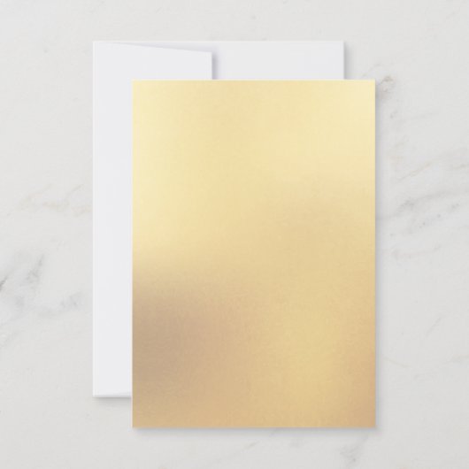 Peacock Wedding Elegant Floral 出欠カード (裏面)