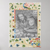 Peacocksフルーツフレームあなたの写真を追加 ポスター (正面)