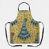 Peacocks Birds Rowan Trees Art Nouveau エプロン (正面)