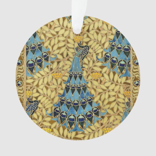 Peacocks Birds Rowan Trees Art Nouveau オーナメント (正面)