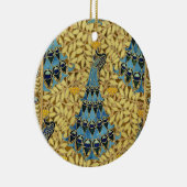 Peacocks Birds Rowan Trees Art Nouveau セラミックオーナメント (右)