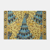 Peacocks Birds Rowan Trees Art Nouveau ドアマット (正面)