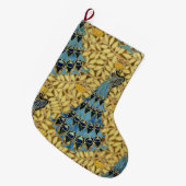 Peacocks Birds Rowan Trees Art Nouveau ラージクリスマスストッキング (正面 (吊り時))