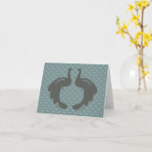 PEACOCKS in GRAY No. 2 Notecard カード (黄色い花)