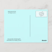 PEACOCKS IN LOVE MONOGRAM赤い青いターカーズグリーン ポストカード (裏面)