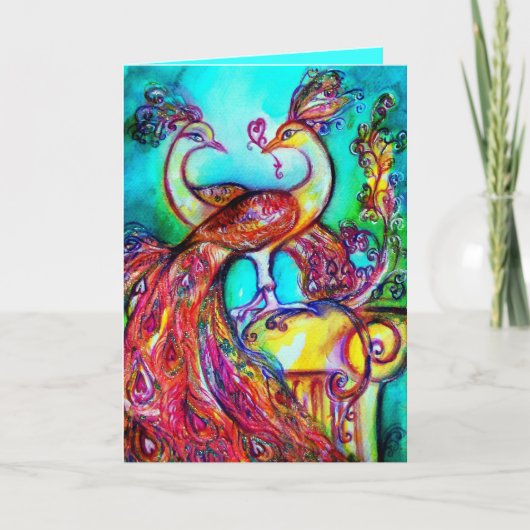 PEACOCKS IN LOVE Valentine's Day シーズンカード (正面)