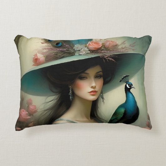 Peacokフォトタイル アクセントクッション (正面)