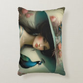 Peacokフォトタイル アクセントクッション (正面(垂直))