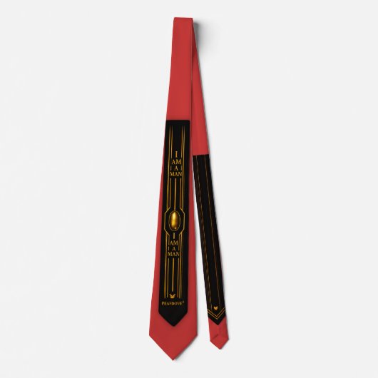 PEAFDOVE® RED GOLDEN EGG TIE — MAIN CHARACTER MAN ネクタイ (正面)
