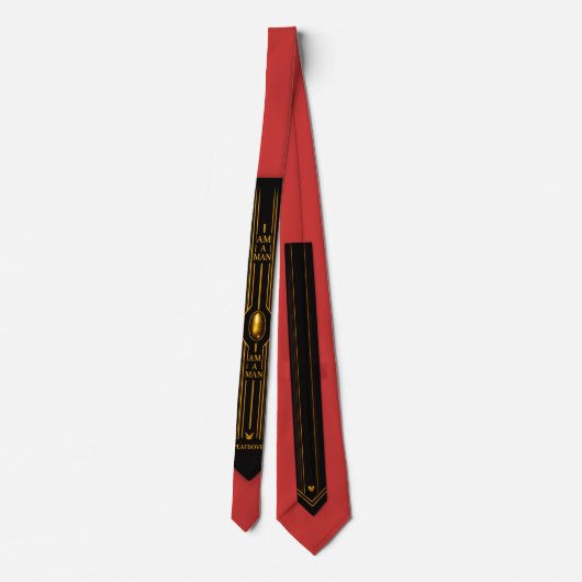 PEAFDOVE® RED GOLDEN EGG TIE — MAIN CHARACTER MAN ネクタイ (裏面)