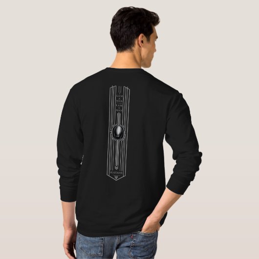 PEAFDOVE® SILVER EGG LONGSHIRT — I AM A MAN  Tシャツ (裏面フル)