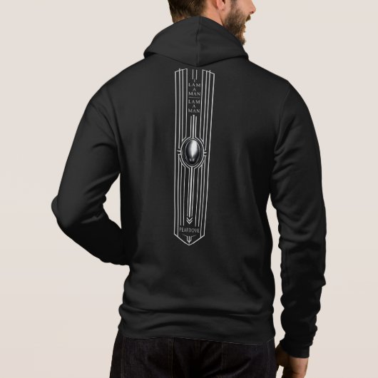 PEAFDOVE® SILVER EGG ZIP HOODIE — I AM A MAN パーカ (裏面)